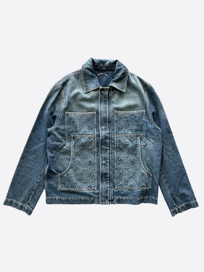 Louis Vuitton Blue Monogram Denim Workwear Jacket