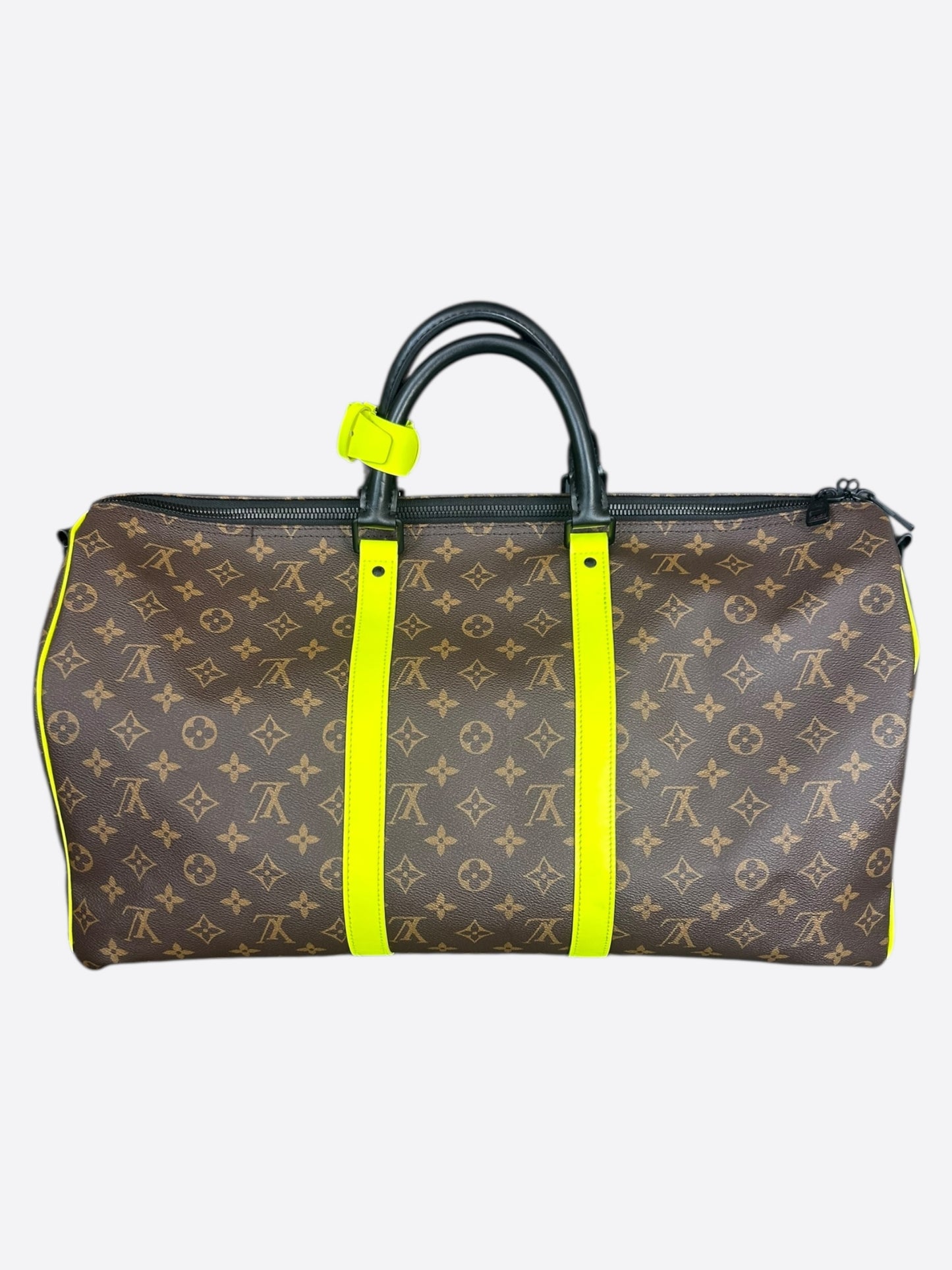 Louis Vuitton Brown & Yellow Monogram Keepall 50