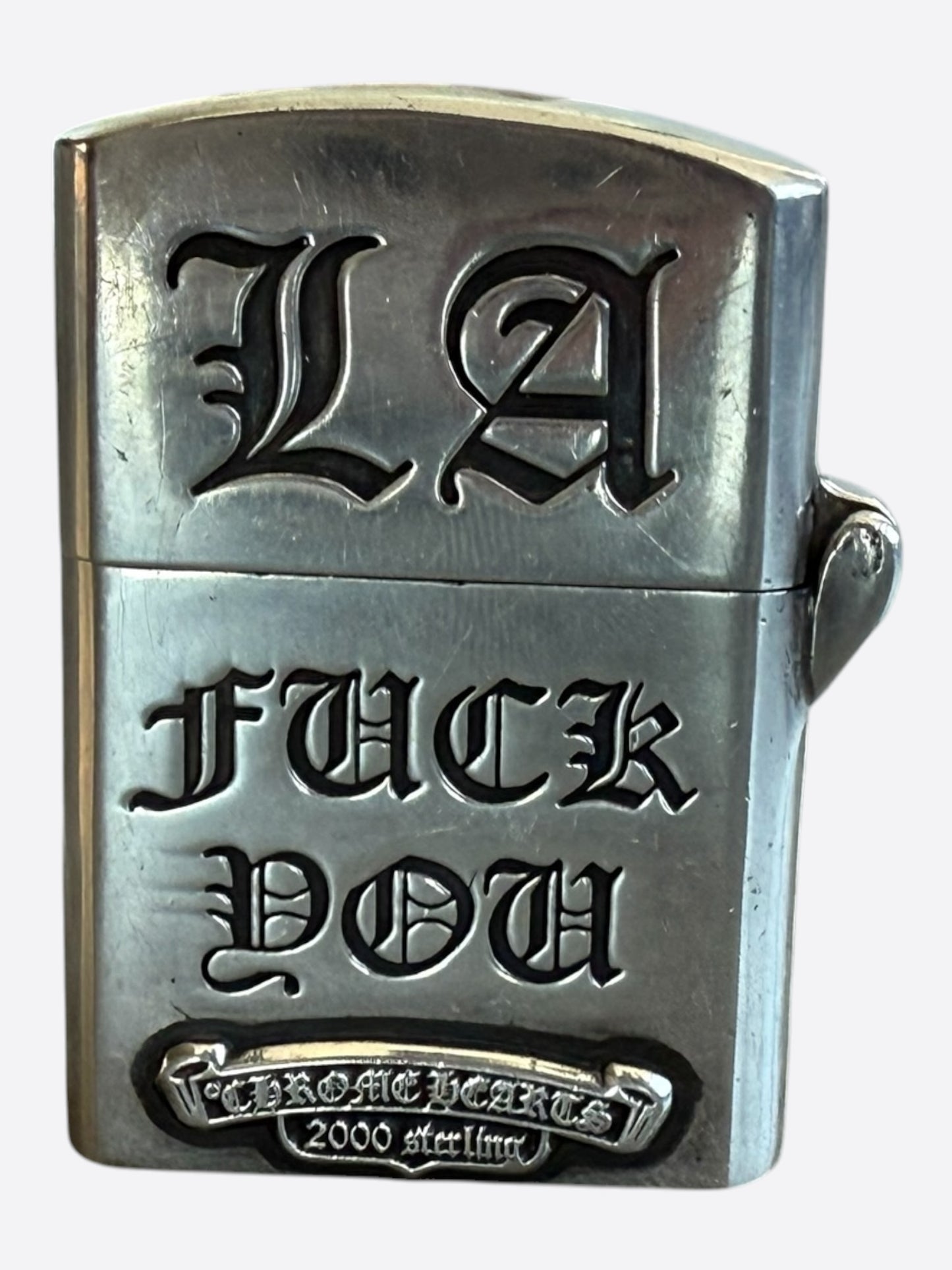 Chrome Hearts Silver Los Angeles Exclusive Cross Lighter