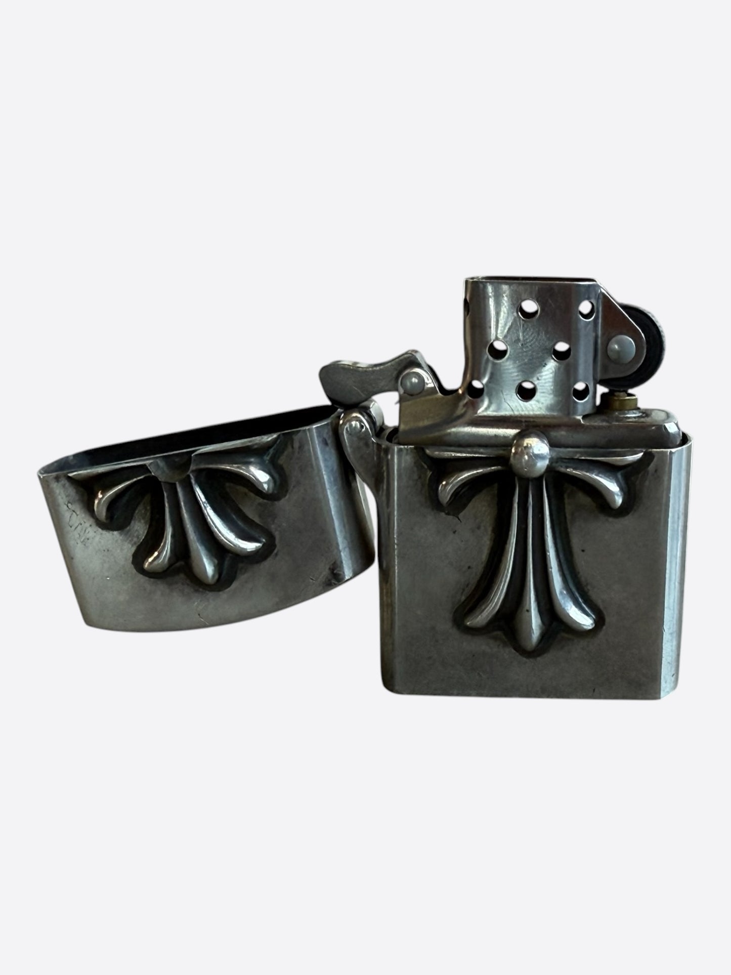 Chrome Hearts Silver Los Angeles Exclusive Cross Lighter