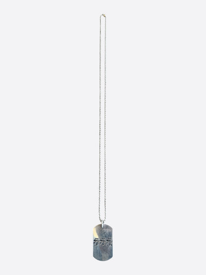 Chrome Hearts Rolling Stones Silver Tag Necklace
