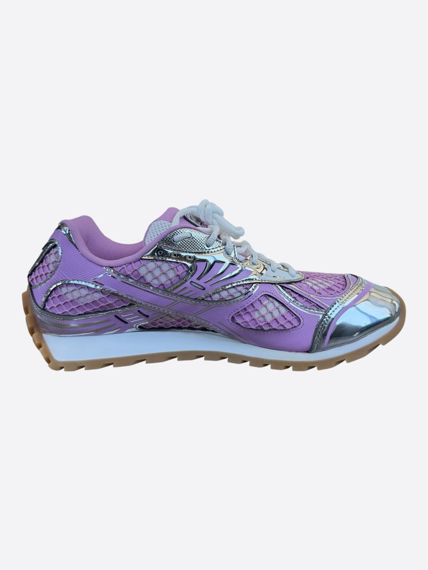 Bottega Veneta Pink & Silver Orbit Sneakers