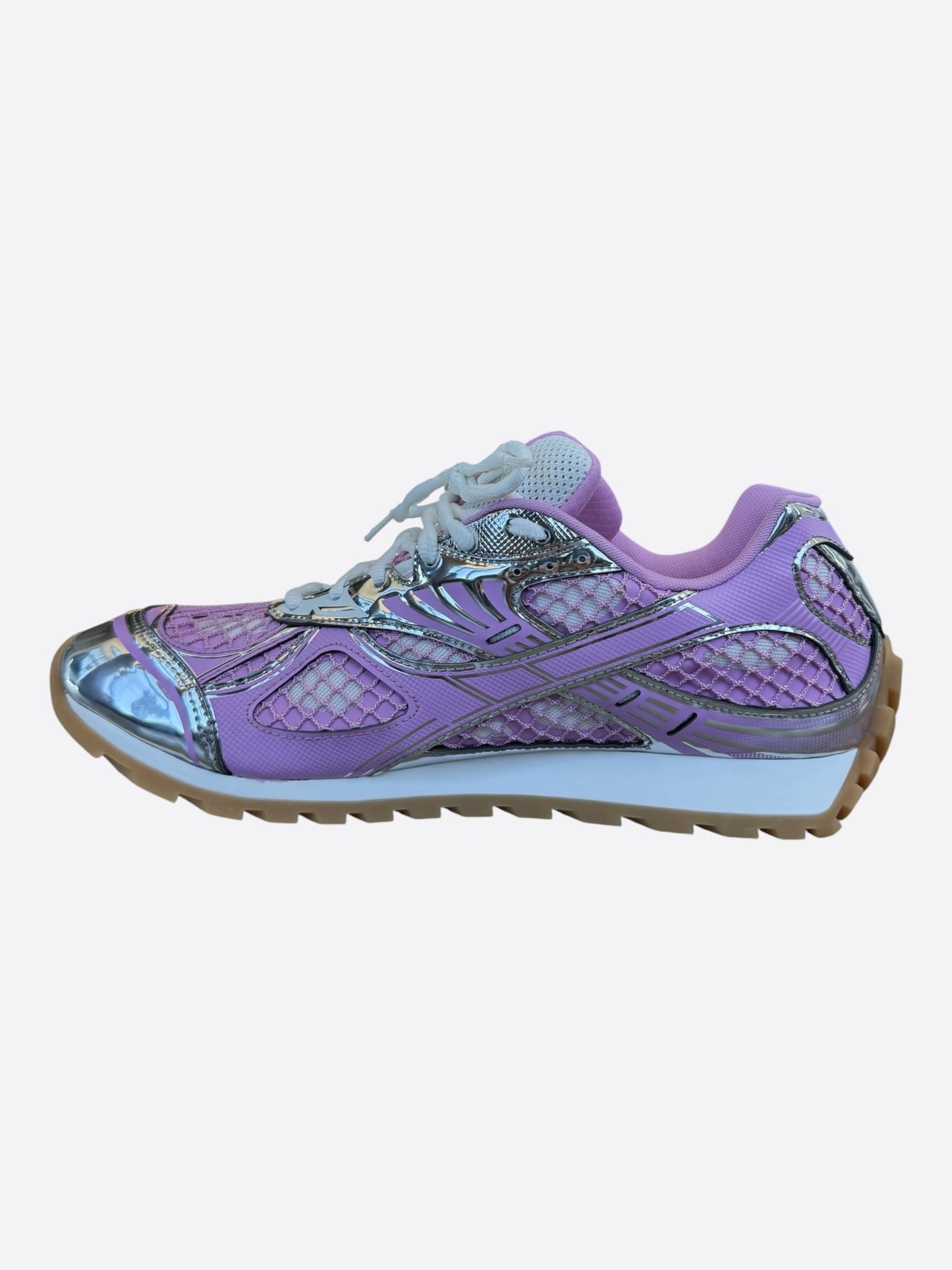 Bottega Veneta Pink & Silver Orbit Sneakers