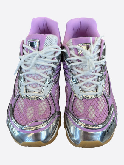 Bottega Veneta Pink & Silver Orbit Sneakers