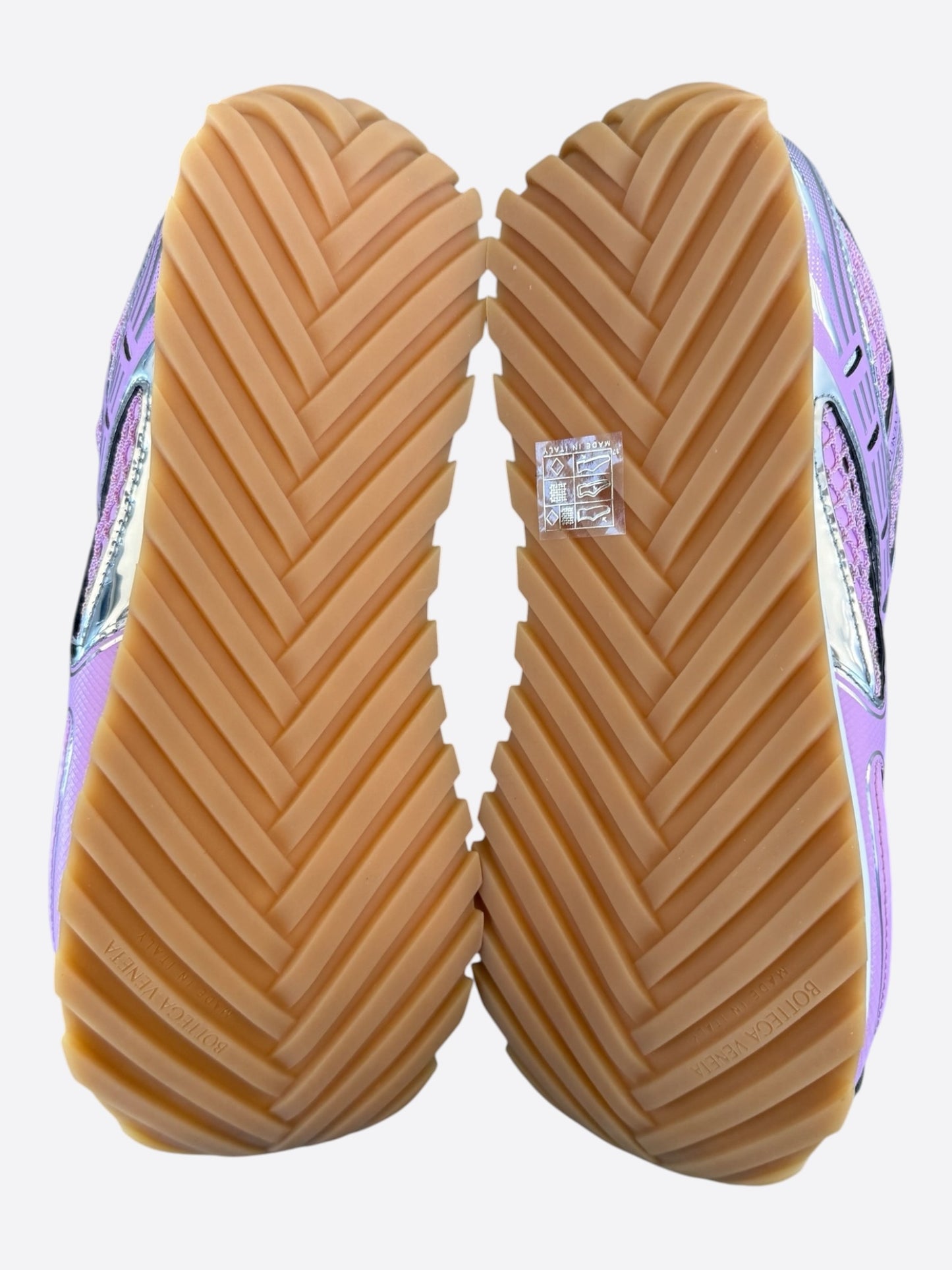 Bottega Veneta Pink & Silver Orbit Sneakers