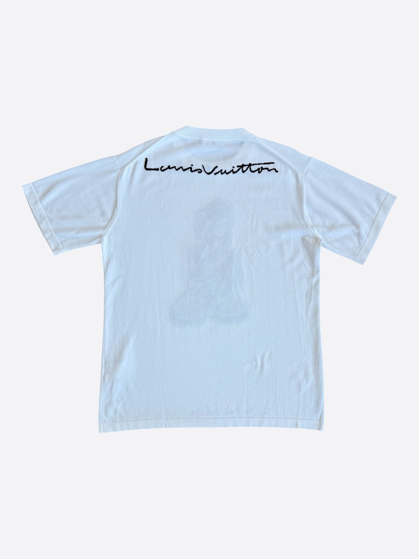 Louis Vuitton White Intarsia Rapper Graphic T-Shirt