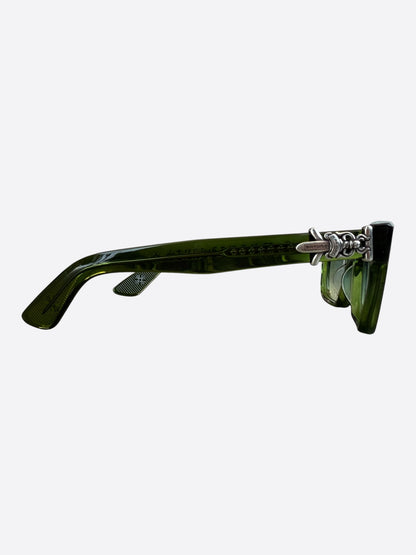 Chrome Hearts Green & Silver Vagillionaire 2 Tinted Glasses