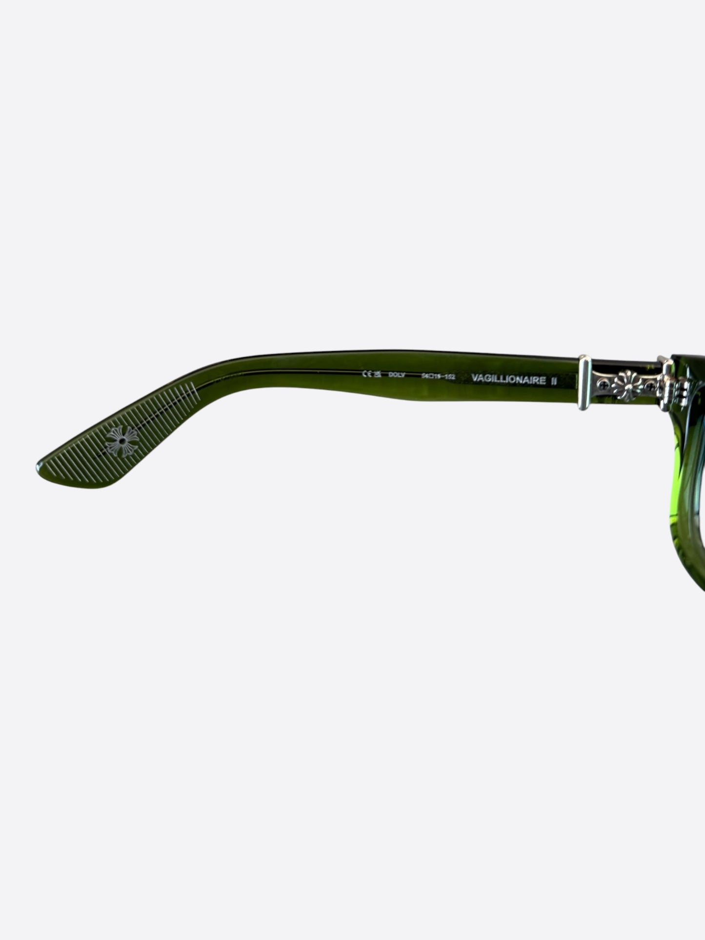 Chrome Hearts Green & Silver Vagillionaire 2 Tinted Glasses