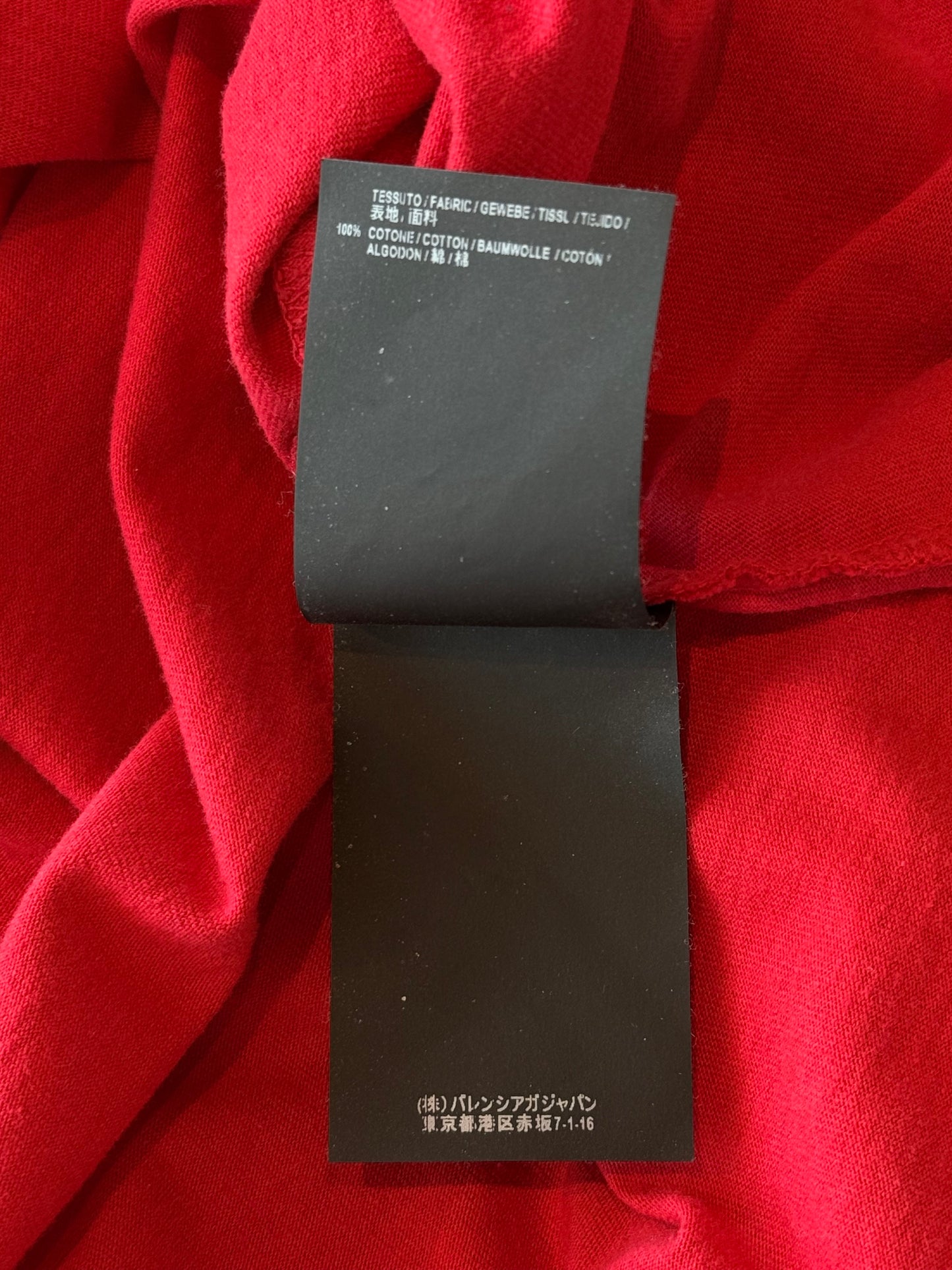 Balenciaga Red & Black Logo T-Shirt