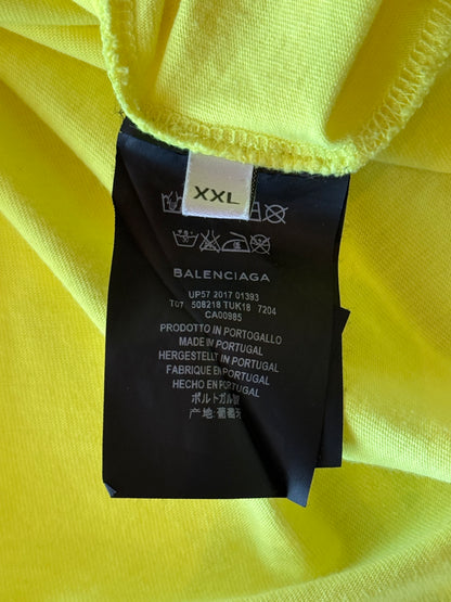 Balenciaga Yellow & Black Logo T-Shirt