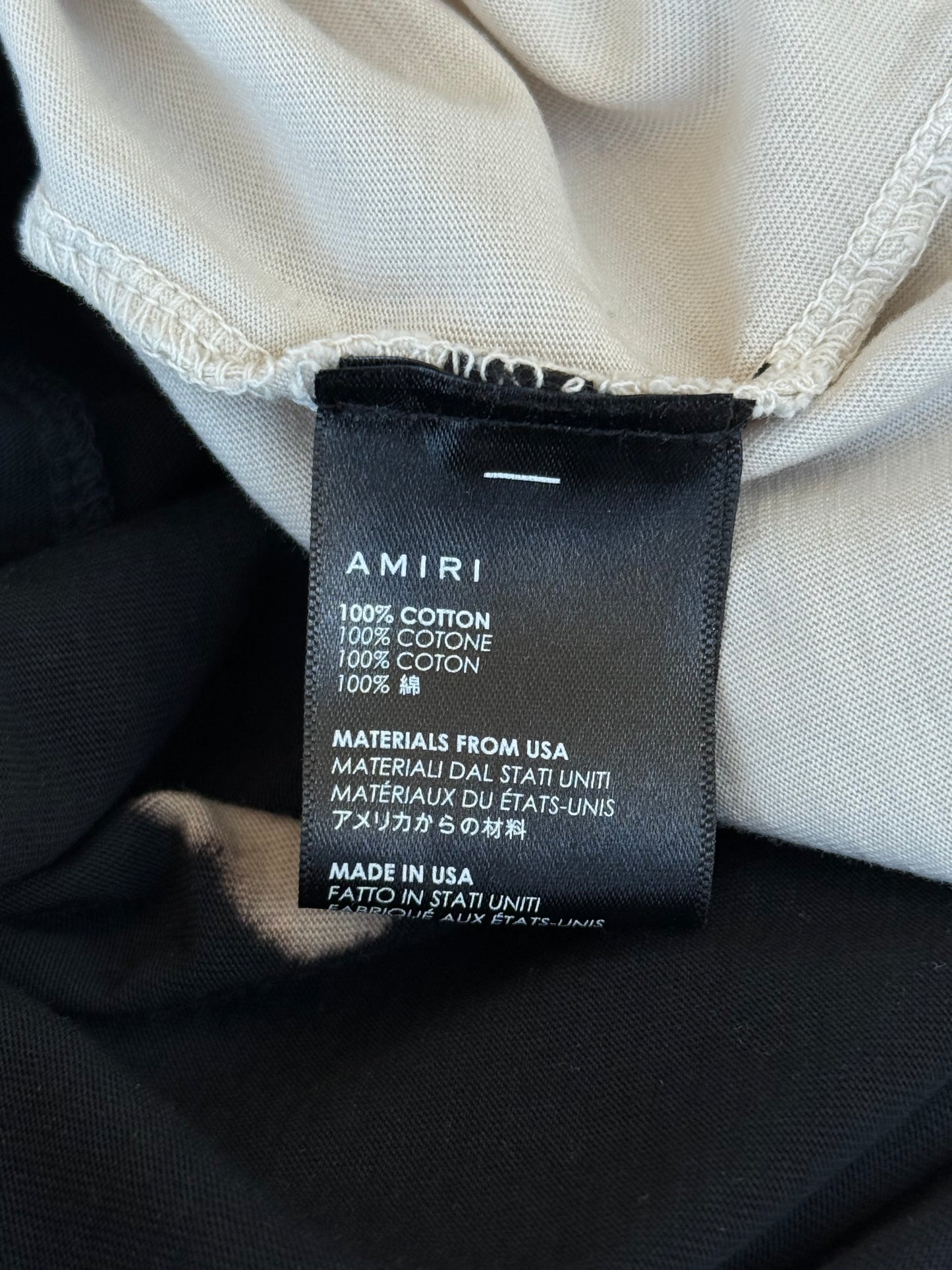 Amiri White & Black Tie Dye Dragon Logo T-Shirt