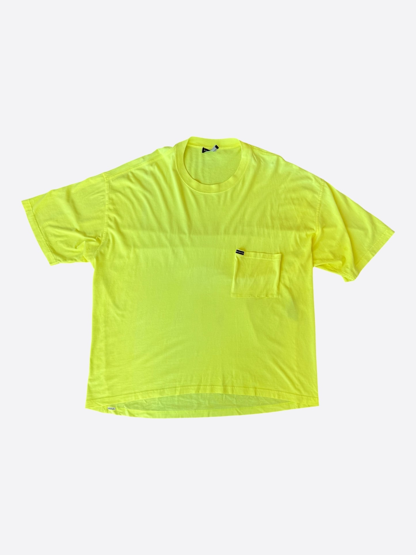 Balenciaga Yellow & Black Logo T-Shirt