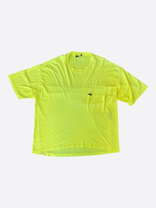 Balenciaga Yellow & Black Logo T-Shirt