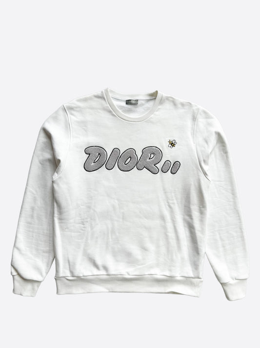 Dior Kaws White & Grey Logo Sweater