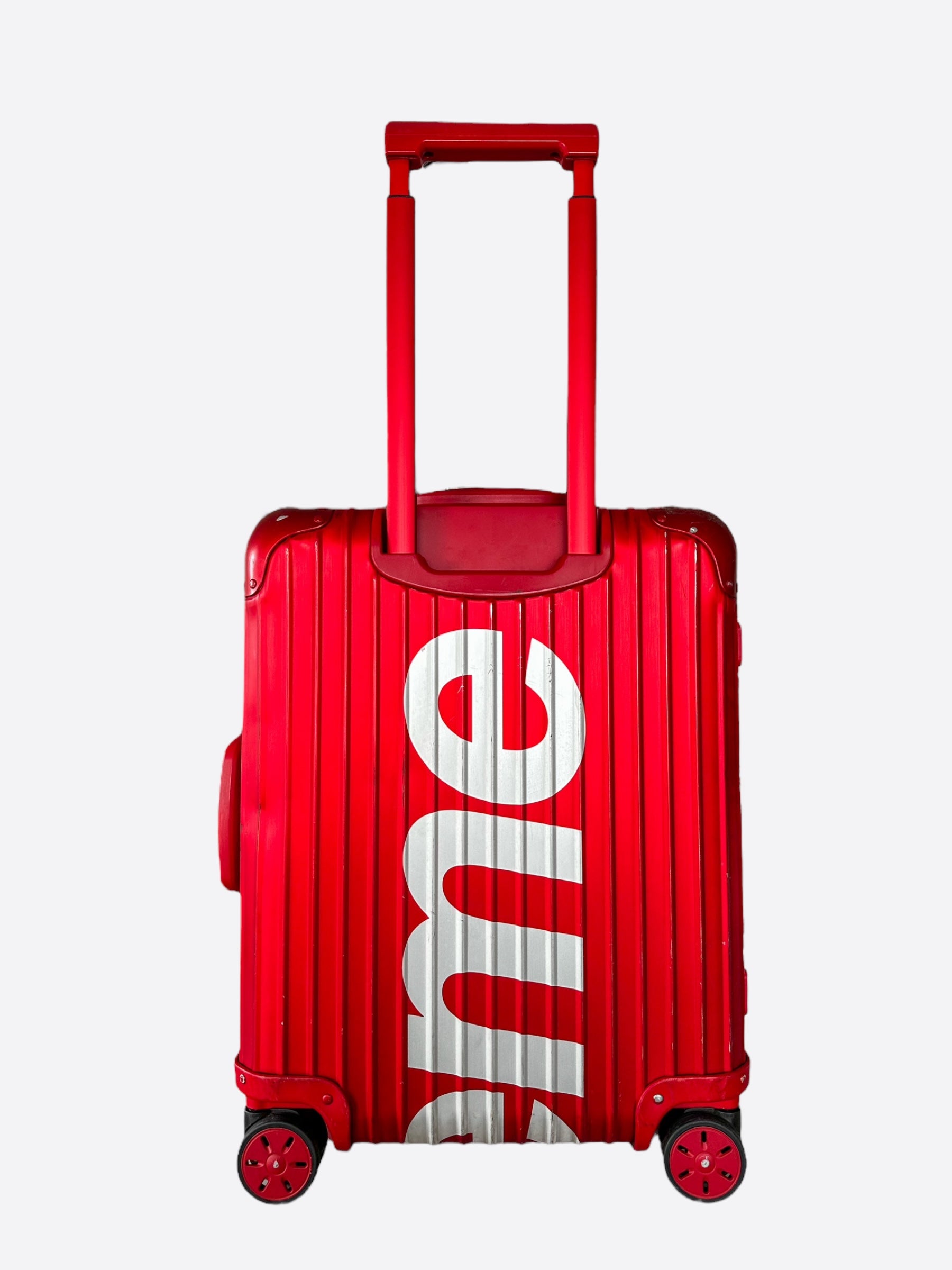 Rimowa Supreme Red & White Suitcase Topas Multiwheel 45L – Savonches