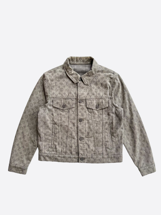 Louis Vuitton Grey Monogram Denim Jacket