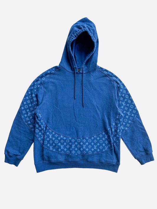 Louis Vuitton Blue Circle Cut Monogram Hoodie