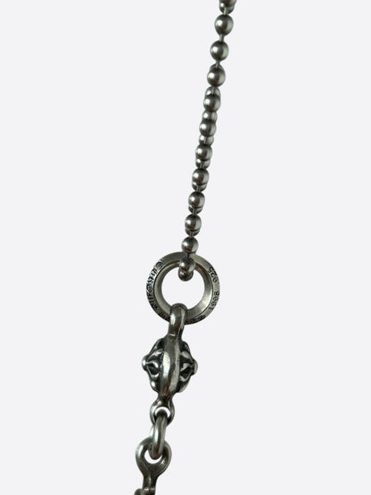 Chrome Hearts Silver Cross Pendant Necklace