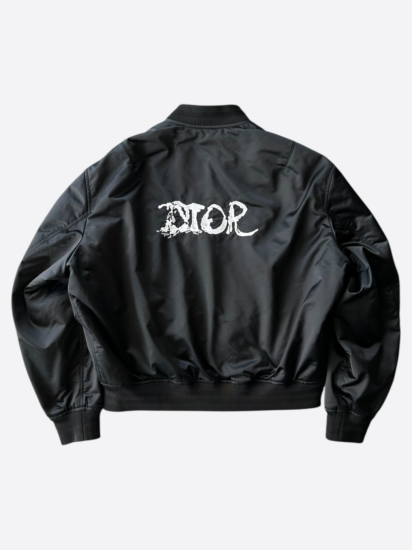Dior Peter Doig Black & White Logo Bomber Jacket