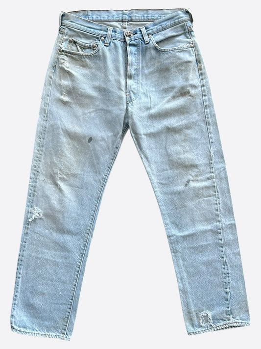 Chrome Hearts Levis Blue Distressed Jeans