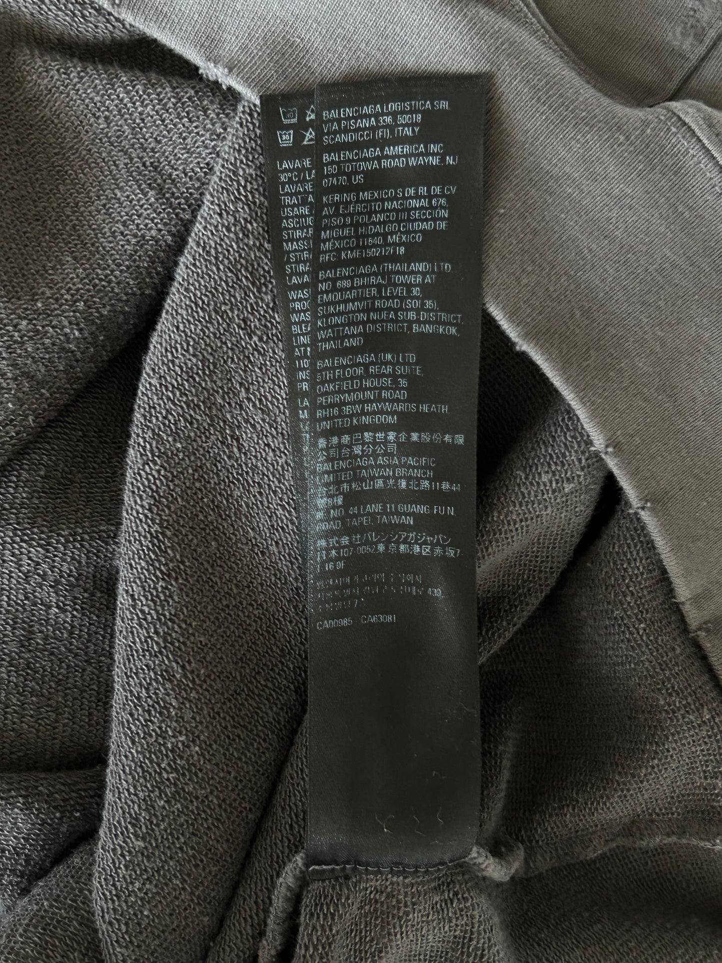 Balenciaga Black & White Campaign Logo Hoodie