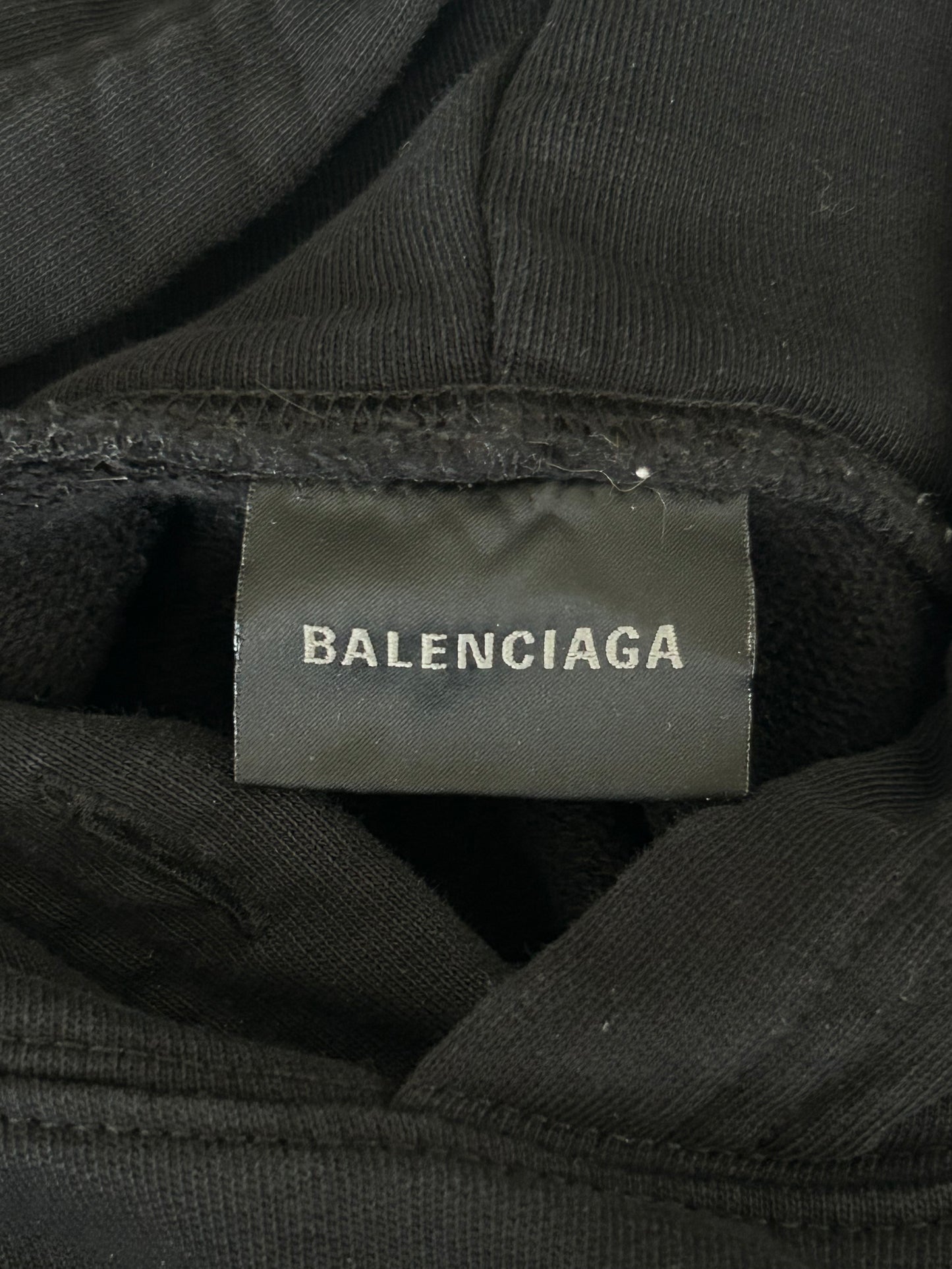 Balenciaga Black & White Miami Logo Hoodie