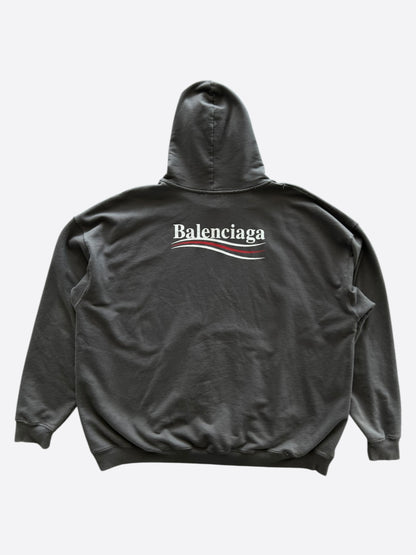 Balenciaga Black & White Campaign Logo Hoodie