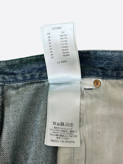 Louis Vuitton Blue Monogram Carpenter Denim Shorts