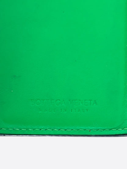 Bottega Veneta Green Intrecciato Leather Cassette Card Case
