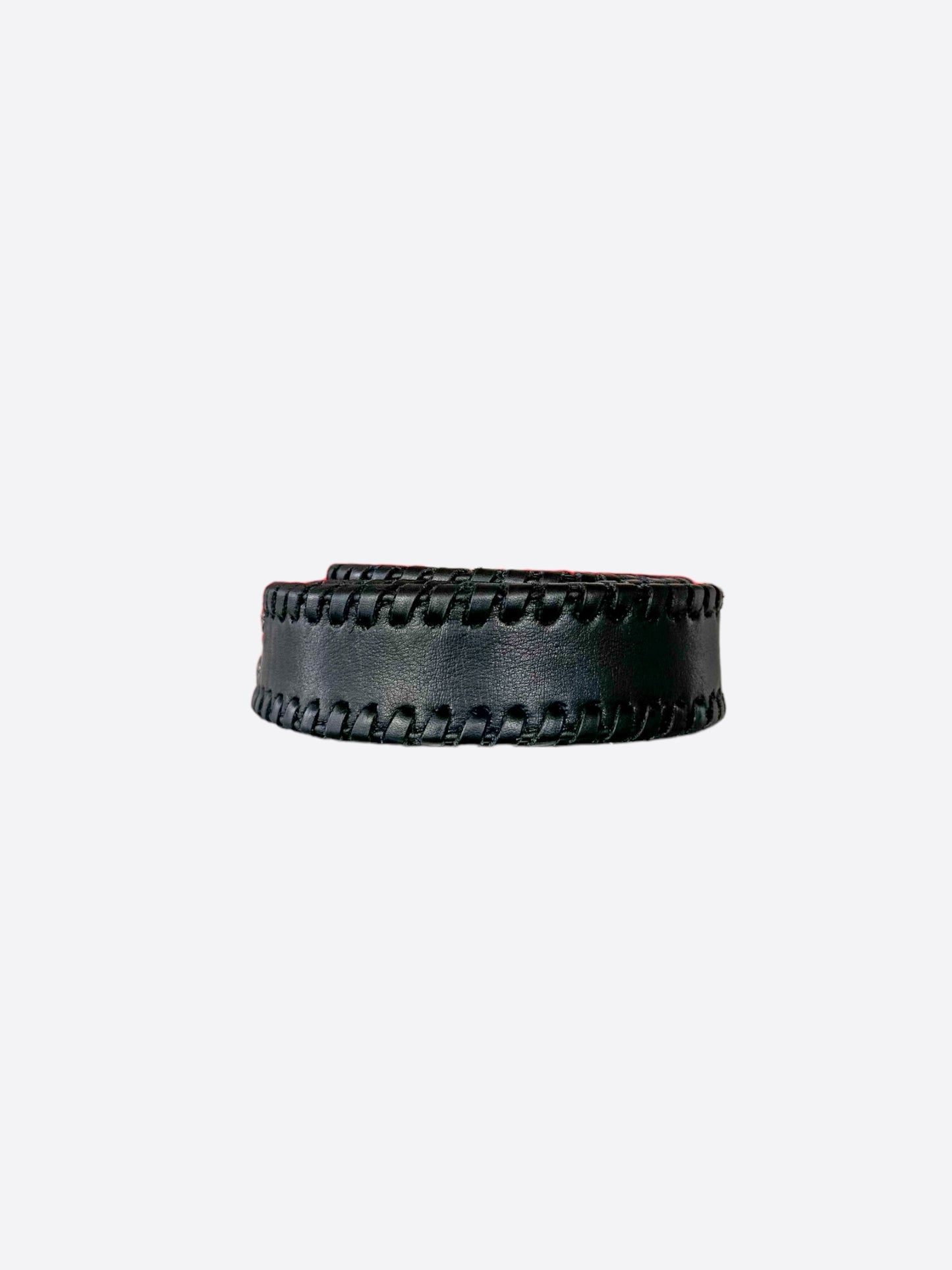 Chrome Hearts Black Leather Braided Belt