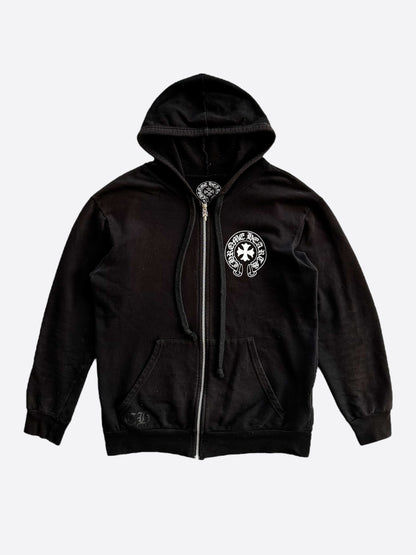 Chrome Hearts Black & White Made In Hollywood Zip Up Hoodie