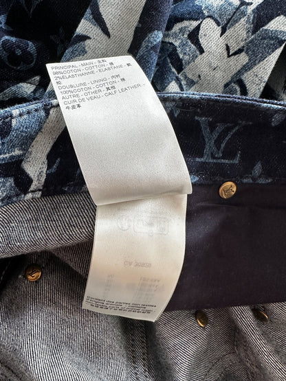 Louis Vuitton Blue Floral Monogram Jeans