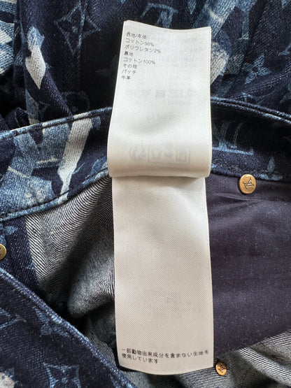 Louis Vuitton Blue Floral Monogram Jeans