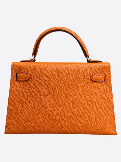 Hermes Orange Epsom Mini Kelly 20