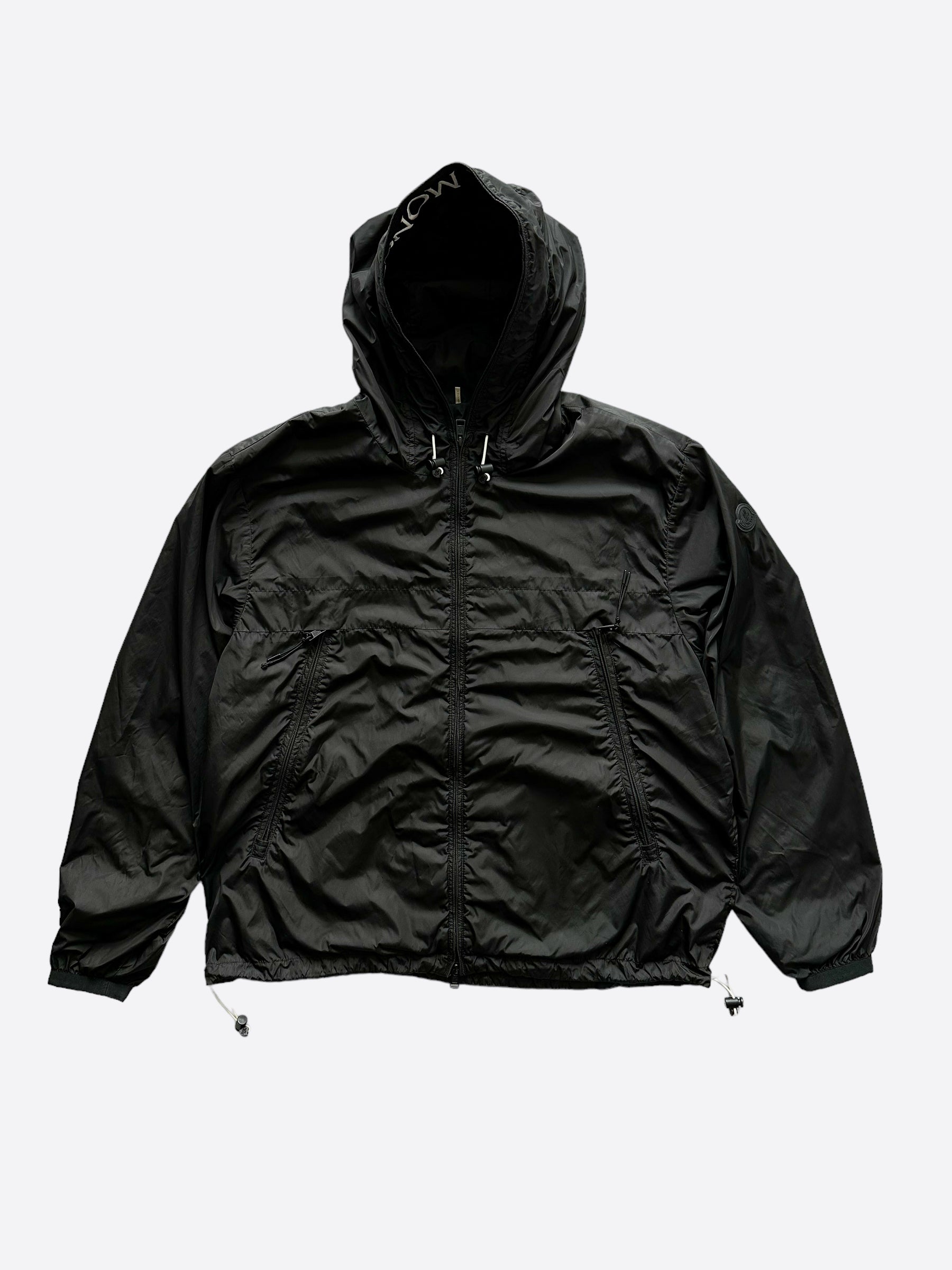 Moncler Black Massereau Logo Trim Windbreaker