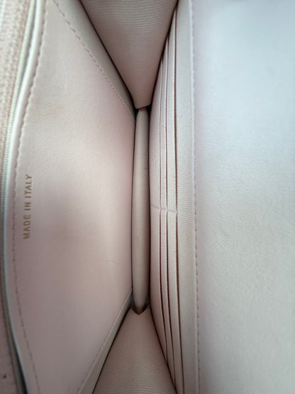 Chanel Pink Quilted CC Pearl Wallet On Chain Bag