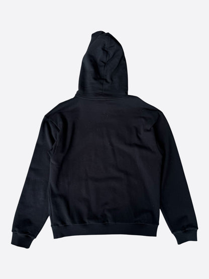 Celine Black & Silver Safety Pin Logo Hoodie