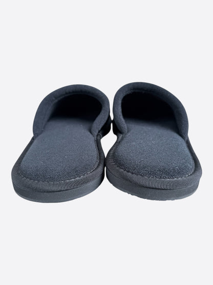 Chrome Hearts Black & White Horseshoe Logo Slippers