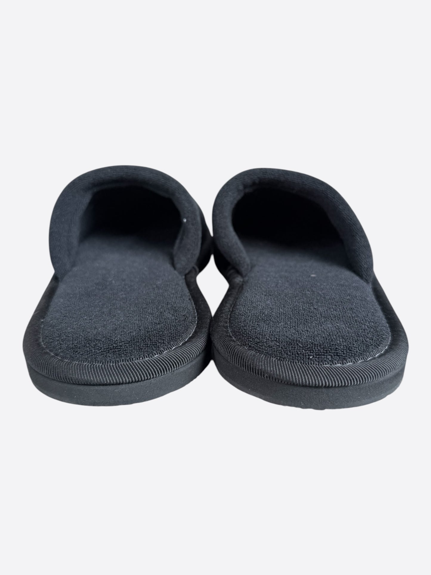 Chrome Hearts New York Exclusive Black Horseshoe Logo Slippers