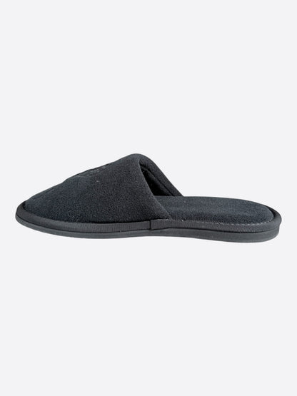 Chrome Hearts New York Exclusive Black Horseshoe Logo Slippers