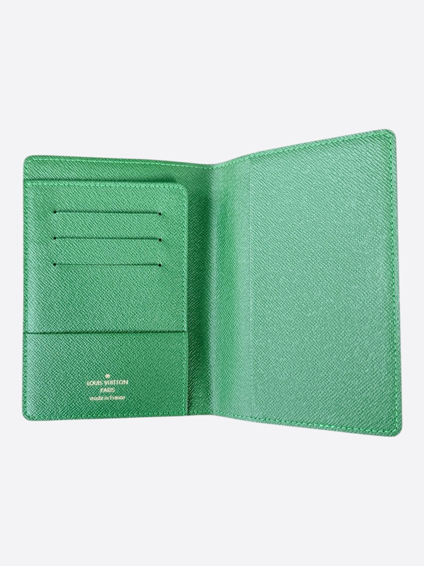 Louis Vuitton Brown & Green Monogram Heritage Passport Cover