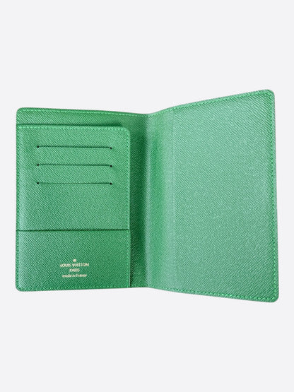 Louis Vuitton Brown & Green Monogram Heritage Passport Cover