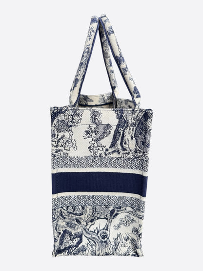 Dior White & Navy Toile de Jouy Large Book Tote