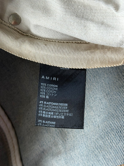 Amiri Clay Indigo & Black Bandana Flame Patch Jeans