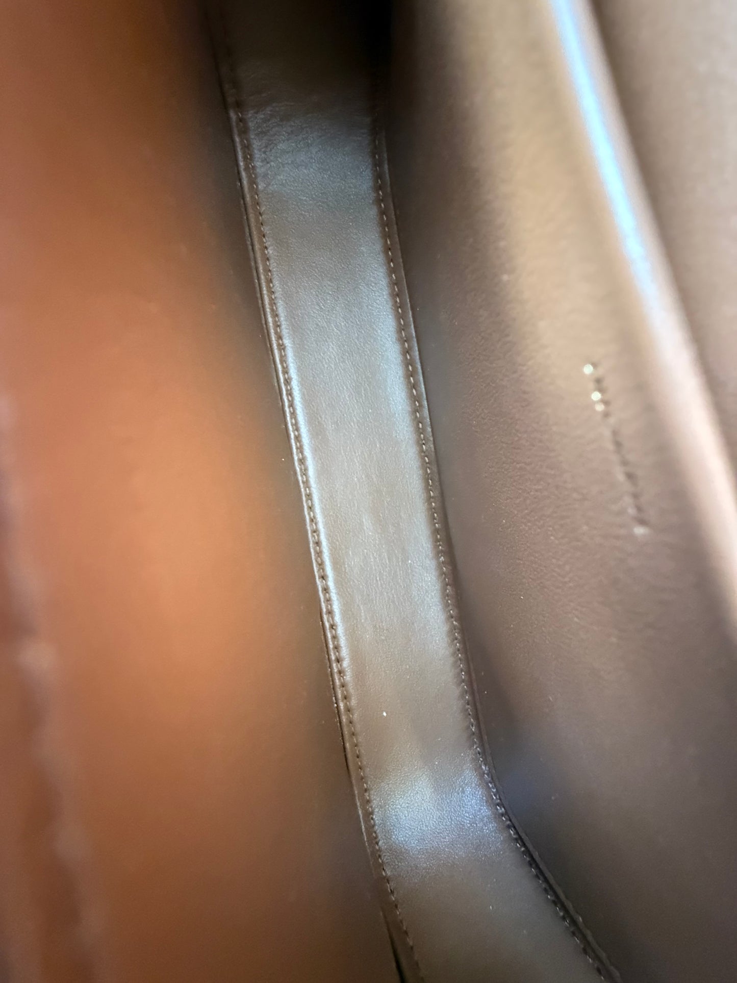 Celine Brown & Black Triomphe Monogram Shoulder Bag