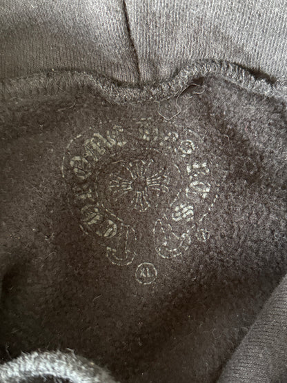 Chrome Hearts Black & White Horseshoe Chomper Logo Hoodie