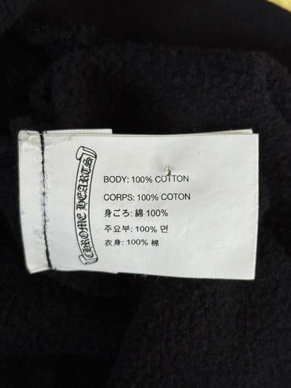 Chrome Hearts Black & White Horseshoe Chomper Logo Hoodie