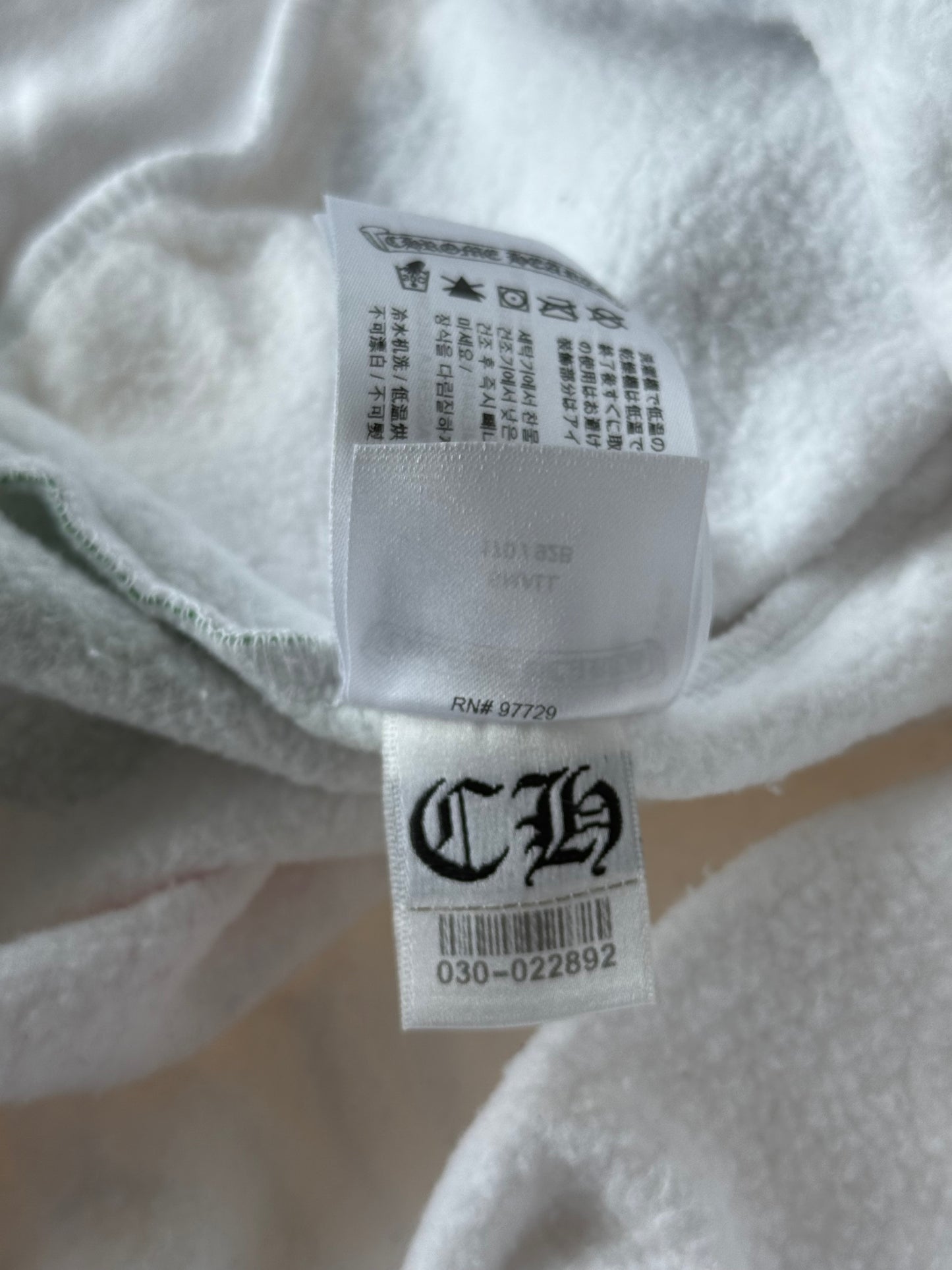 Chrome Hearts White Multicolor Stencil Hoodie