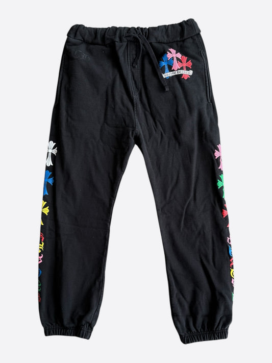 Chrome Hearts Black Multicolor Cross Logo Sweatpants