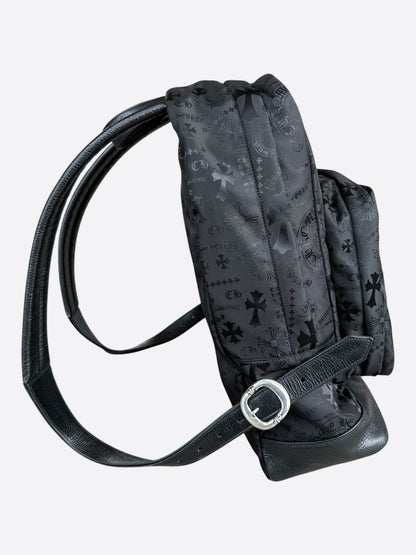 Chrome Hearts Black Stencil 7th Grade Nylon Backpack